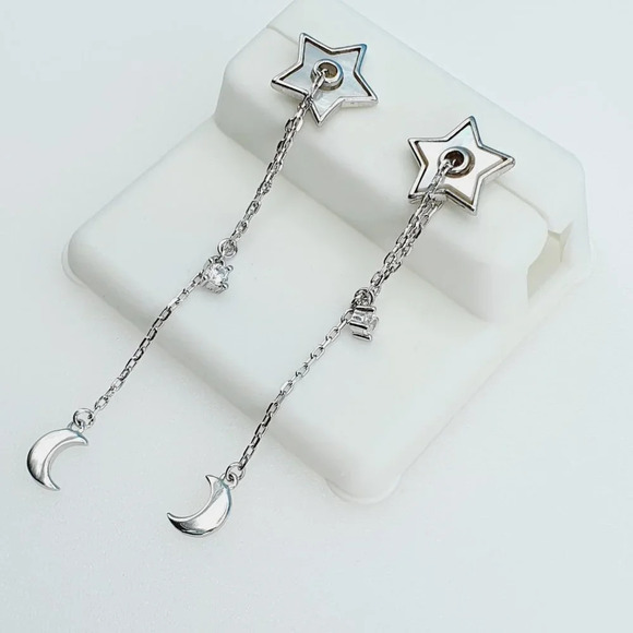 "925 Sterling Silver Cubic Zirconia Earrings, UU1P6A6114 - Picture 6 of 8